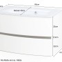 Held Möbel Einzelwaschtisch Salerno 80 cm, grau matt, mit zwei Schubladen und Softclose.