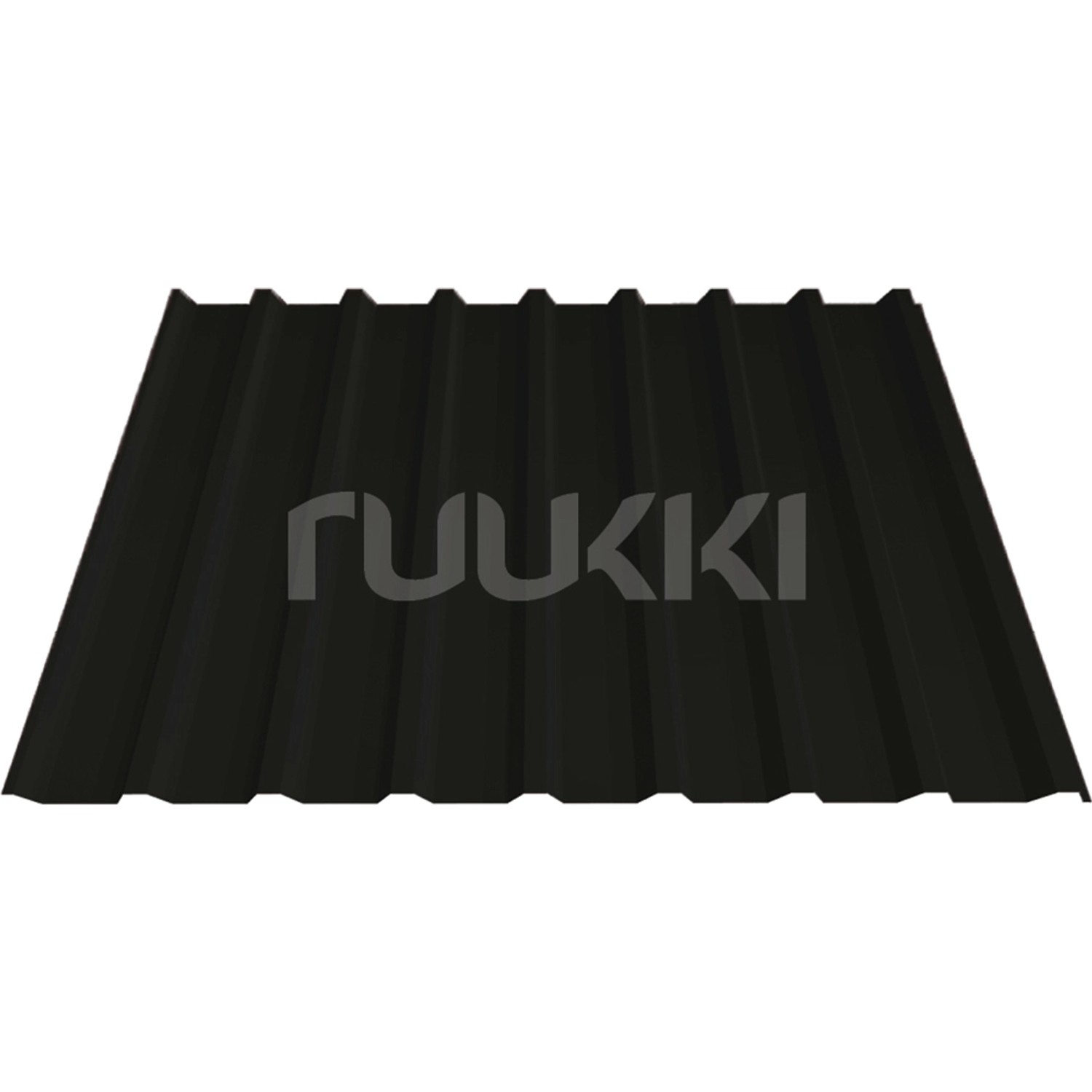 Schwarzes Trapezblech T20 für Holzbrüder Camping-Carport Ralf, Detailansicht.