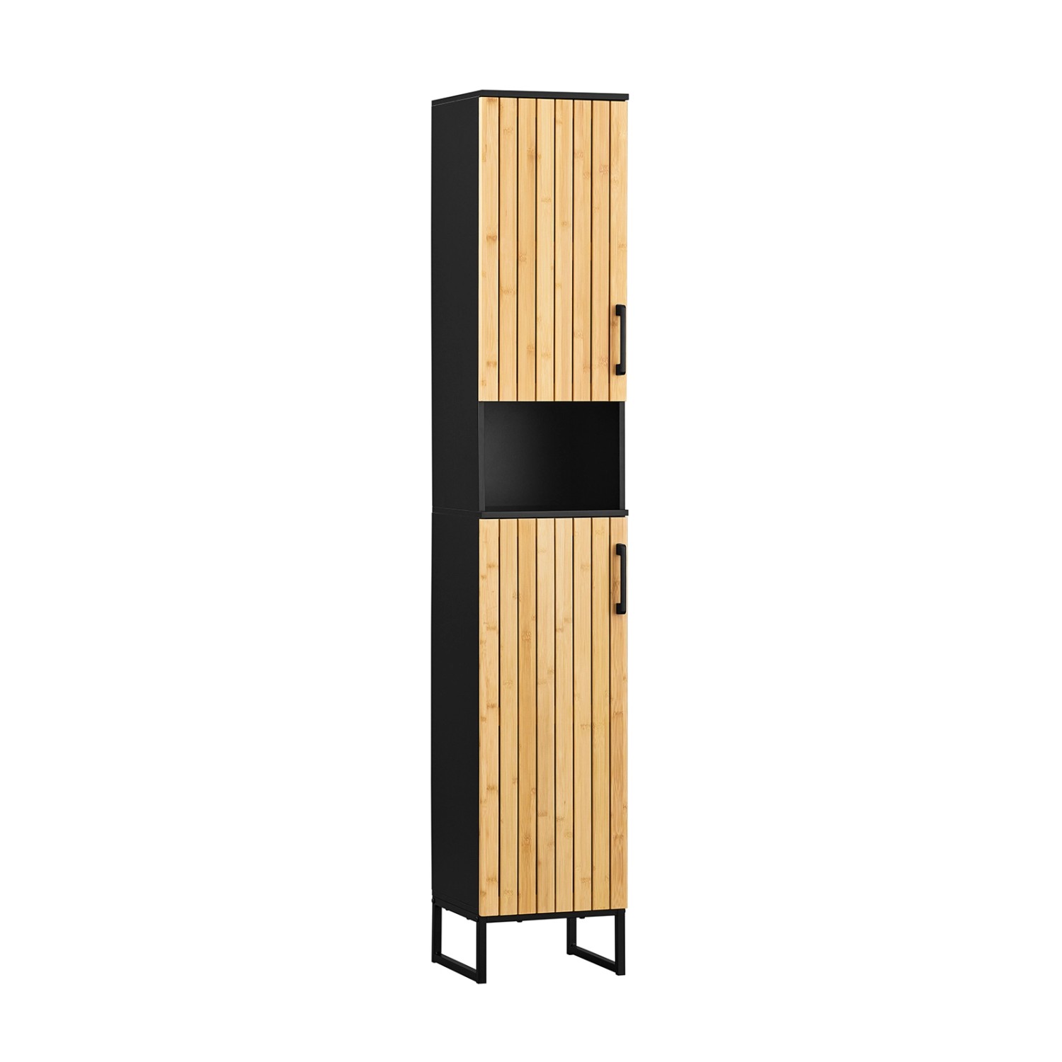 SoBuy Badezimmerschrank Hochschrank mit Verstellbaren Einlegeböden BZR201-S günstig online kaufen