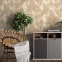 Newroom Vliestapete Okapi, goldfarbenes Dschungel-Motiv mit Glanz, für tropische Raumgestaltung.