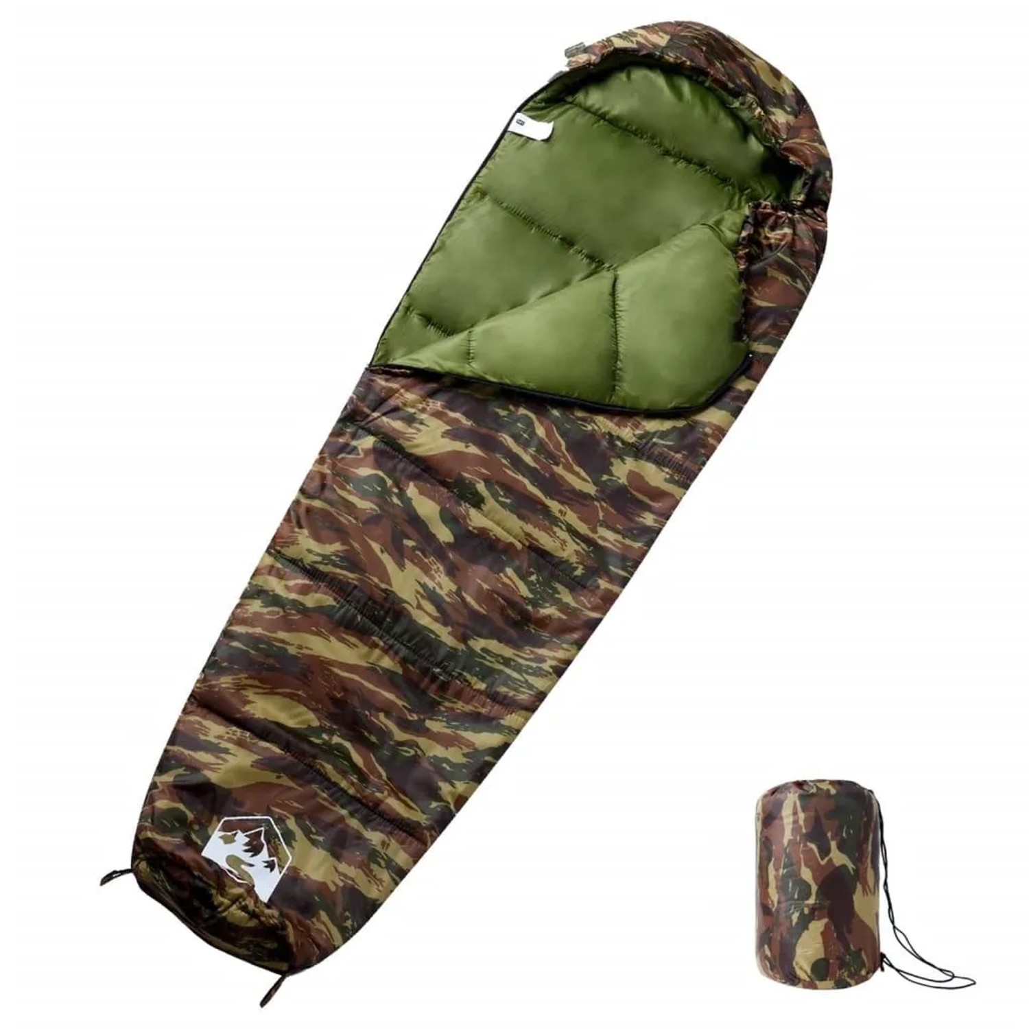 vidaXL Mumienschlafsack für Erwachsene Camping 3 Jahreszeiten 94485
