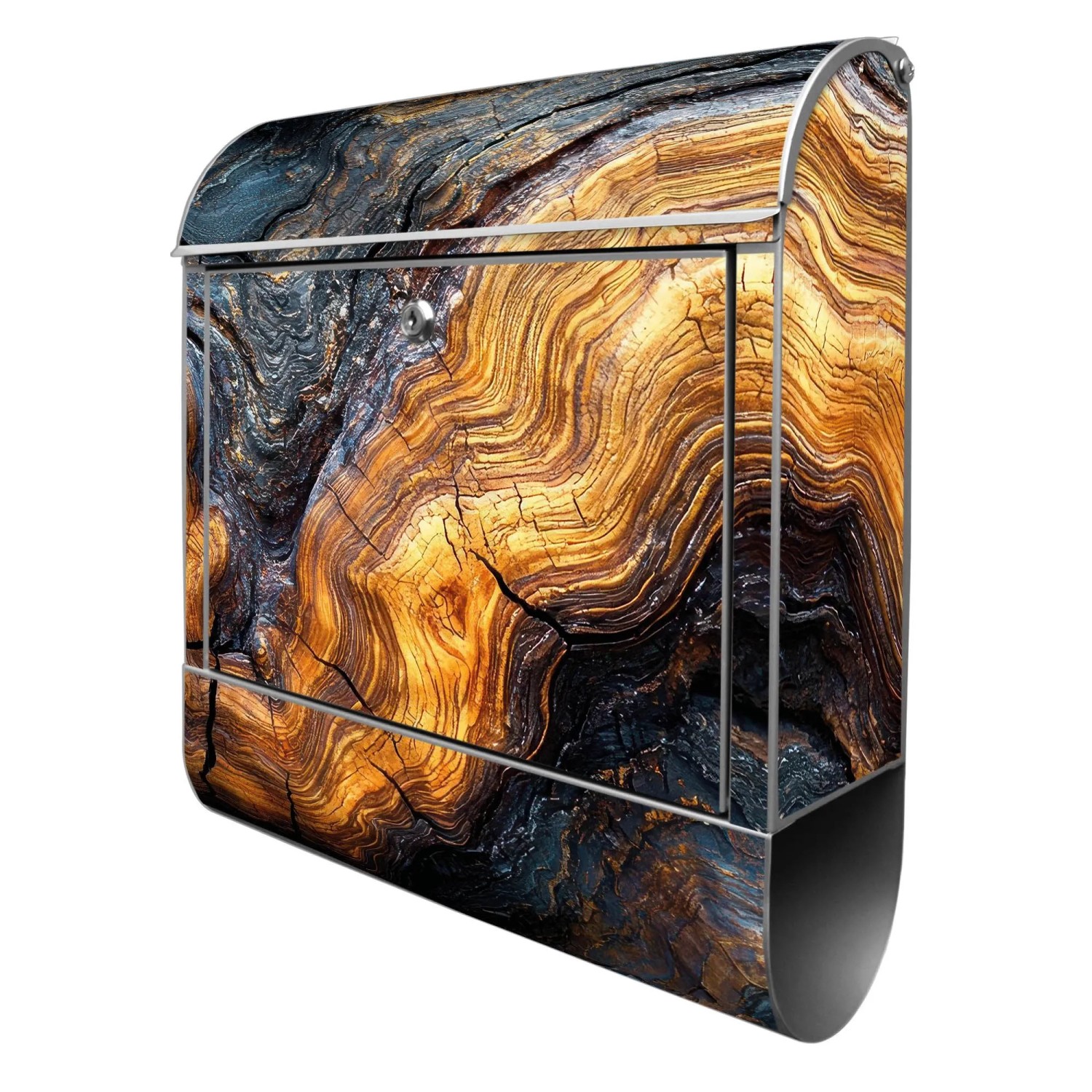 Banjado Design Briefkasten Silber Pulverbeschichtet 39x47x14cm 2 Schlüssel günstig online kaufen