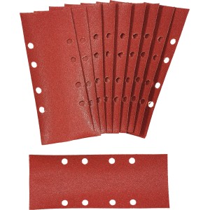 LUX Schleifstreifen Classic K80, 93x230mm, gelocht, für Schwingschleifer, 10 Stück