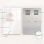 Tulup Glasmagnettafel Beschreibbar Altes Holz Magnettafel Wand Glas 100x70 cm Weißer Marker Magnetisches Whiteboard Glas_2