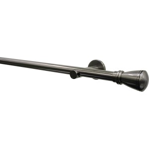 Gardinia Endstück Chicago Siro, Titan, 2er-Pack für 20 mm Stangen. Zubehör für Stilgarnituren.