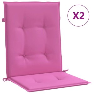 vidaXL Niedriglehner-Auflagen 2 Stk Rosa Stoff 361334