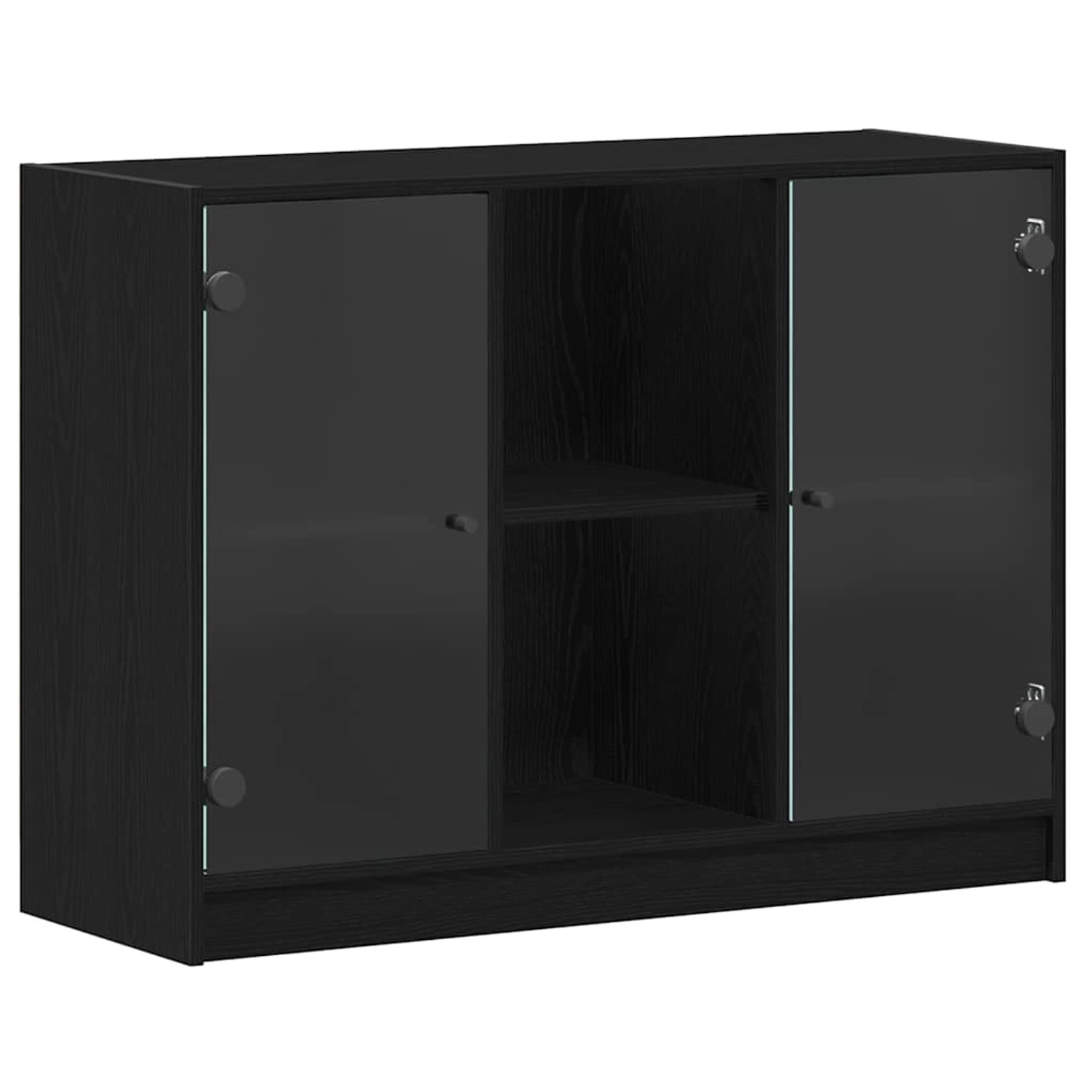 vidaXL Sideboard Schwarz Eichen-Optik 102 x 37 x 75,5 cm Holzwerkstoff 3329 günstig online kaufen