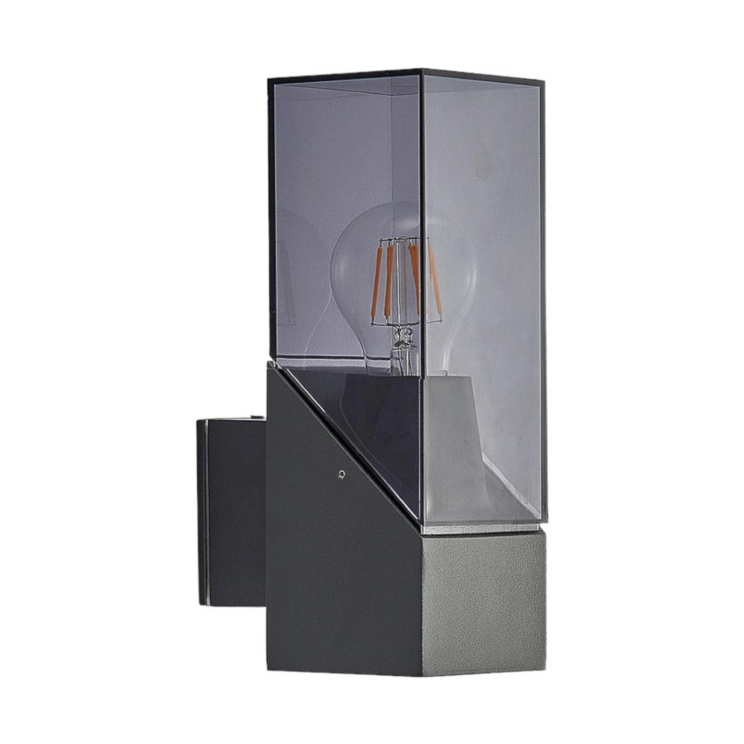 Thumbnail - Lucande Wandleuchte Außen Fiola 9617049 Spritzwassergeschützt Modern in Schwarz aus Aluminium 1-flammig E27