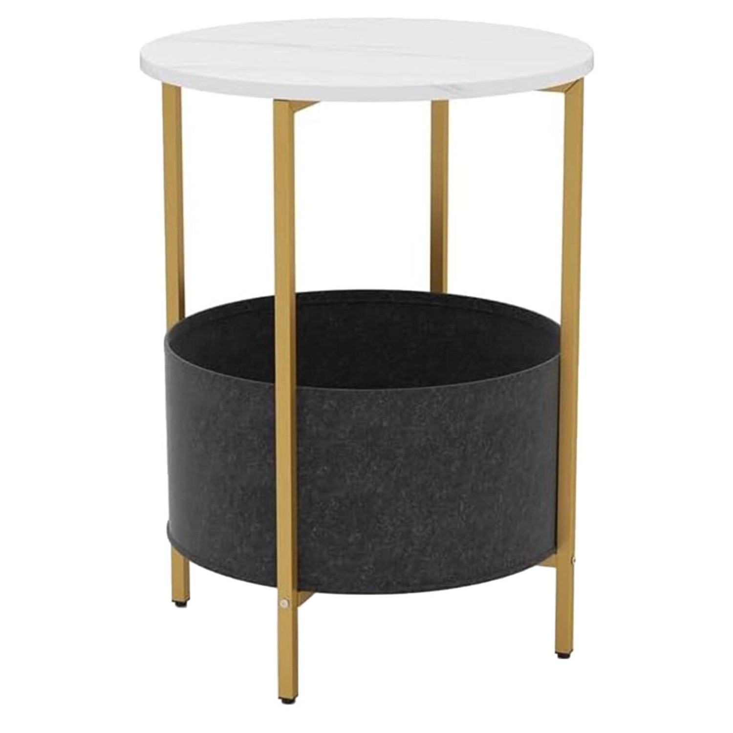 Costway Beistelltisch Rund Kleiner Tisch Nachttisch Modern Weiß günstig online kaufen