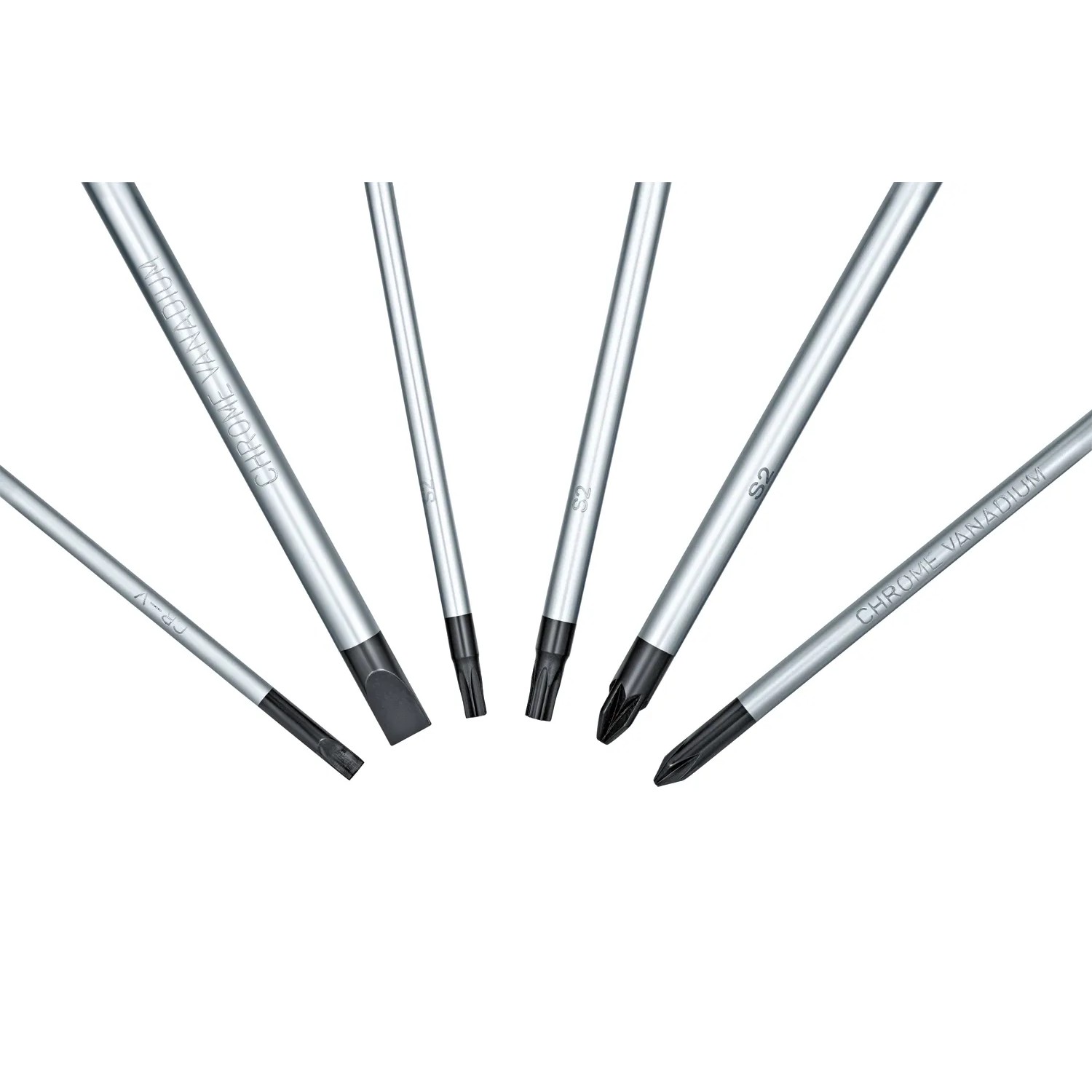 Bosch Professional Schraubendreher-Set, 6-teilig, mit Schlitz, Kreuzschlitz, Pozidriv und Torx Profilen.
