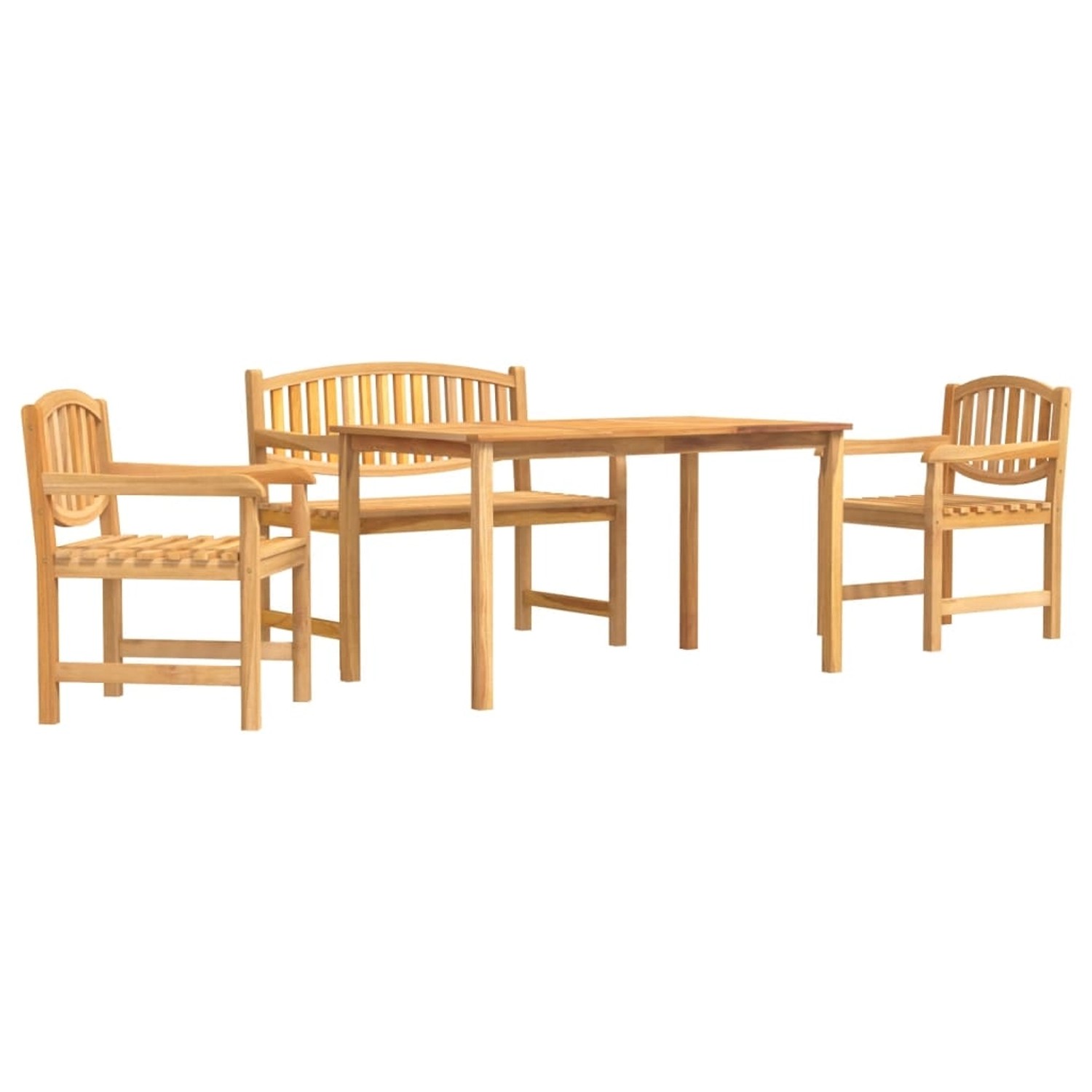 vidaXL 4-tlg Garten-Essgruppe Massivholz Teak Modell 14 günstig online kaufen