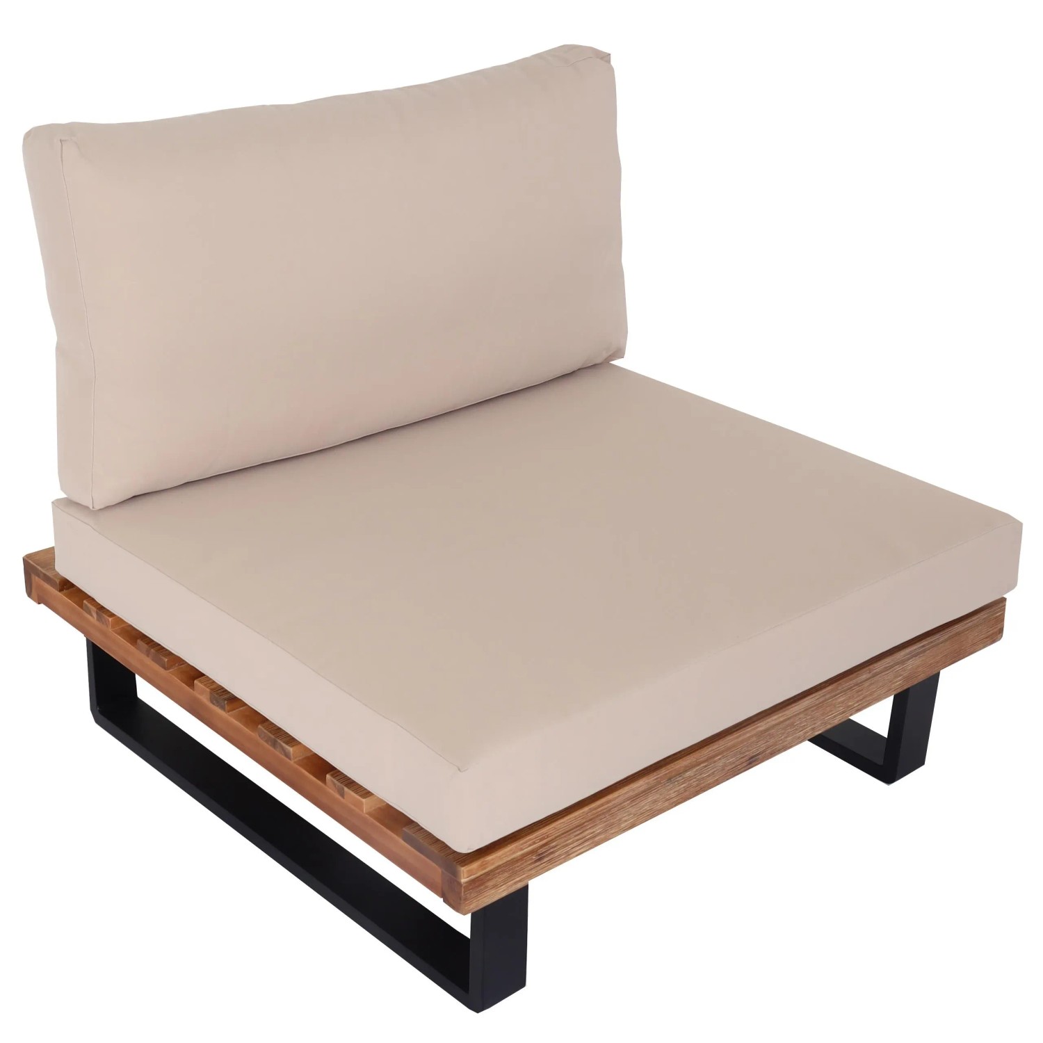 MCW Lounge-Sessel H54 Hellbraun Polster Beige