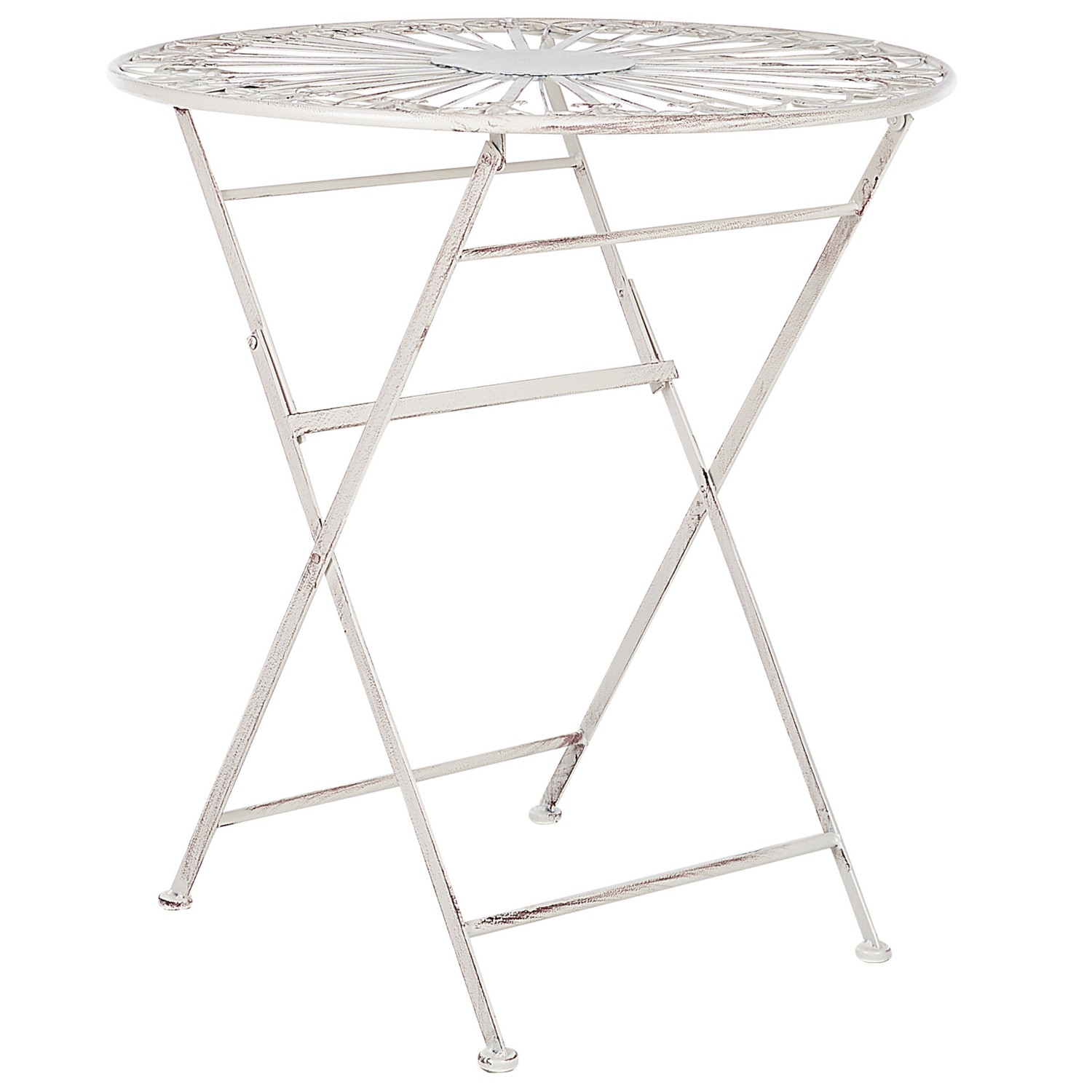 Beliani Klappbarer Tisch SCAFA Weiss 70x70x77 günstig online kaufen