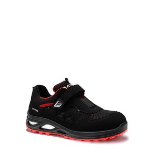 Elten Damen-Sicherheitssandale Hannah Xxtl in Schwarz-Rot, S1P Schutzklasse.