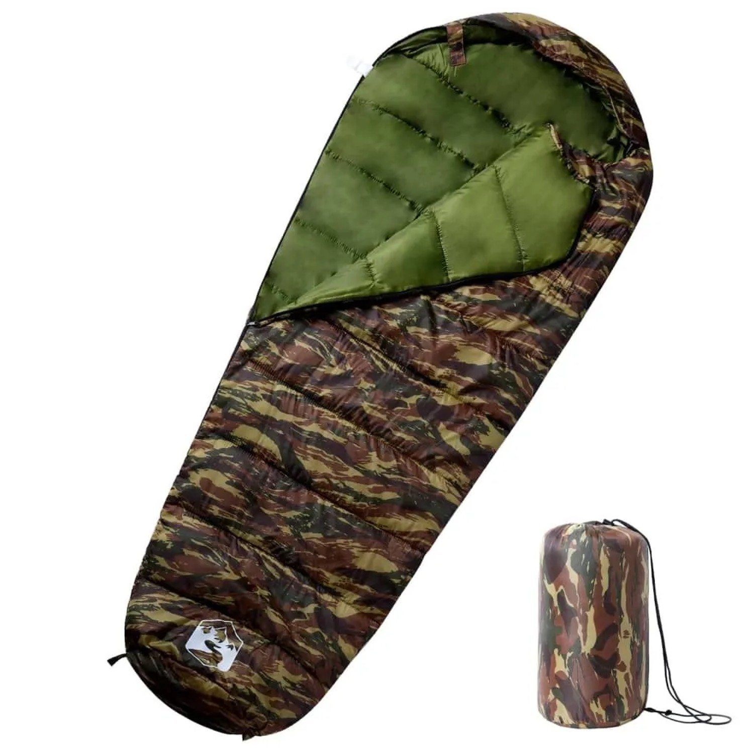 vidaXL Mumienschlafsack für Erwachsene Camping 3 Jahreszeiten 94473