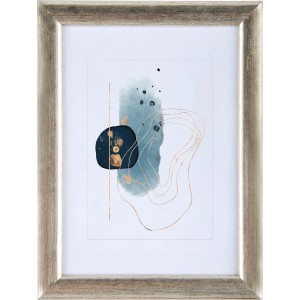 Holz-Bilderrahmen in Silber/Gold, 13x18 cm, für Wandmontage oder zum Aufstellen.