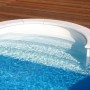 Summer Fun Römertreppe, 250x150 cm, eingebaut in Pool mit Holzdeck.