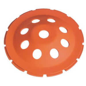LUX Diamantschleiftopf, 105 mm, orange, für Winkelschleifer zum Glätten von Estrich.