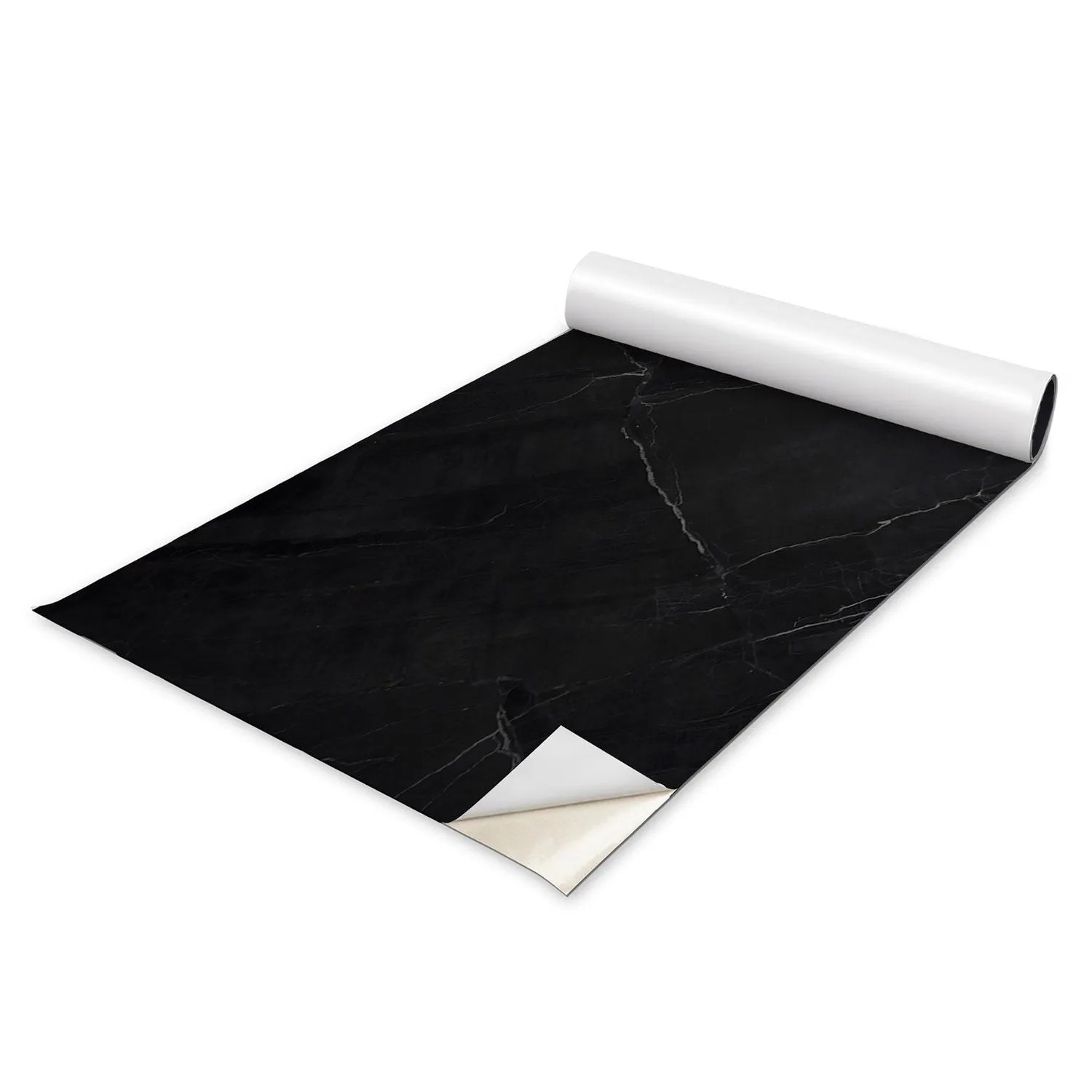 Tulup Möbelfolie Schwarzer Marmor Klebefolie Für Möbel 75x150 cm Schwarz Möbel Klebefolie Klebefolie Für Schränke