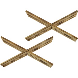 Geflammter XL Holzkiste Cross-Divider aus FSC®-Holz für Aufbewahrungsboxen.