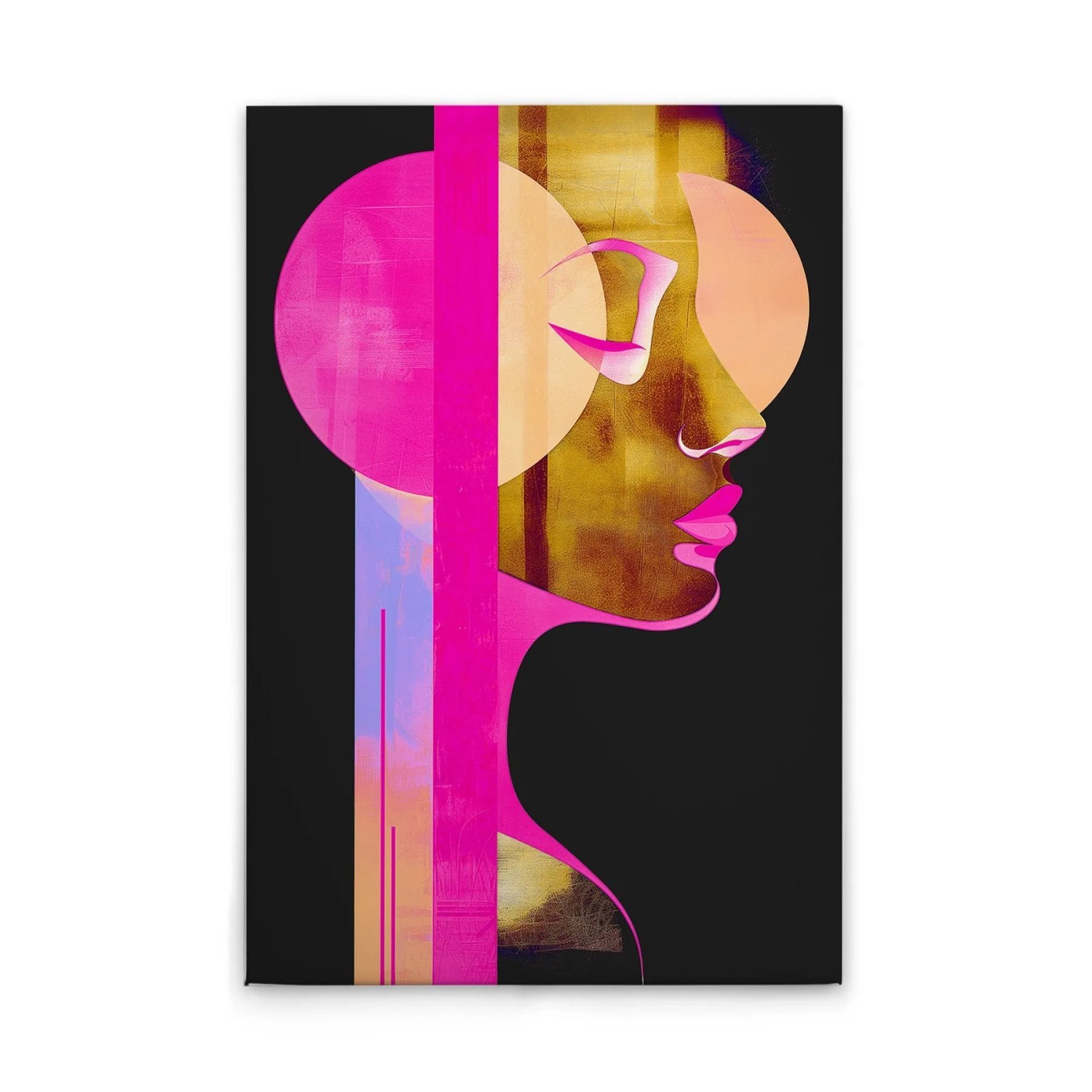 Tadessi Leinwandbild - M1-No.52073 - Frau mit Formen - 80 x 120 cm - Querformat