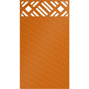 Eleo Sichtschutz Amato aus Cortenstahl mit geometrischem Muster für Gartenzäune.