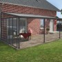 Palram Canopia Seitenwand 4 m, anthrazit, für Terrassenüberdachung. Schützt vor Wind und Wetter.