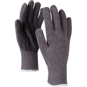 OX-ON Strickhandschuh Knitted Comfort 13300 Grau Gr. 10 mit Noppen für optimalen Grip.