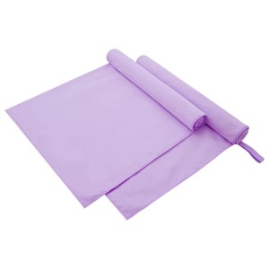 vidaXL Sporthandtücher 2 Stk Lila 180 x 90 cm Polyester und Polyamid 42011485