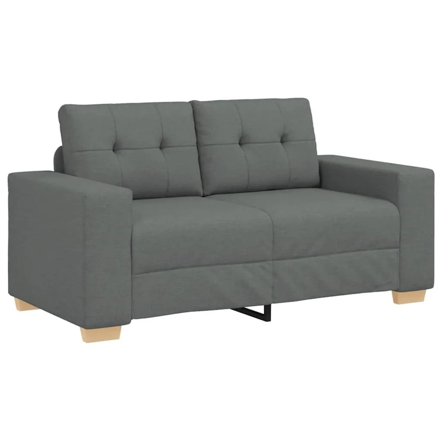 vidaXL Zweisitzer-Sofa Dunkelgrau 120 cm Stoff 4105069 günstig online kaufen