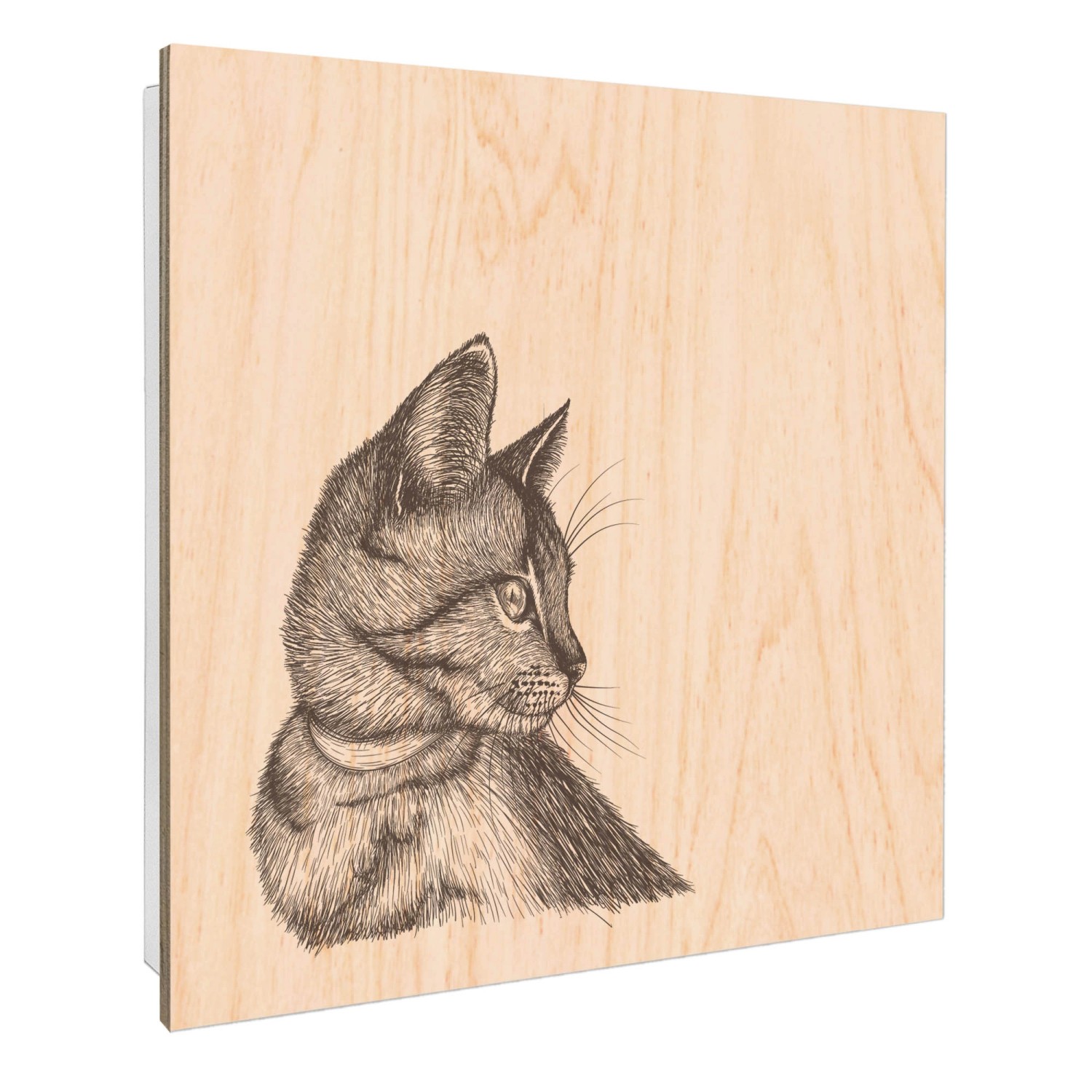 Banjado Schlüsselkasten mit Holzfront 30x30cm Weiß Scharnier Links 50 Haken günstig online kaufen