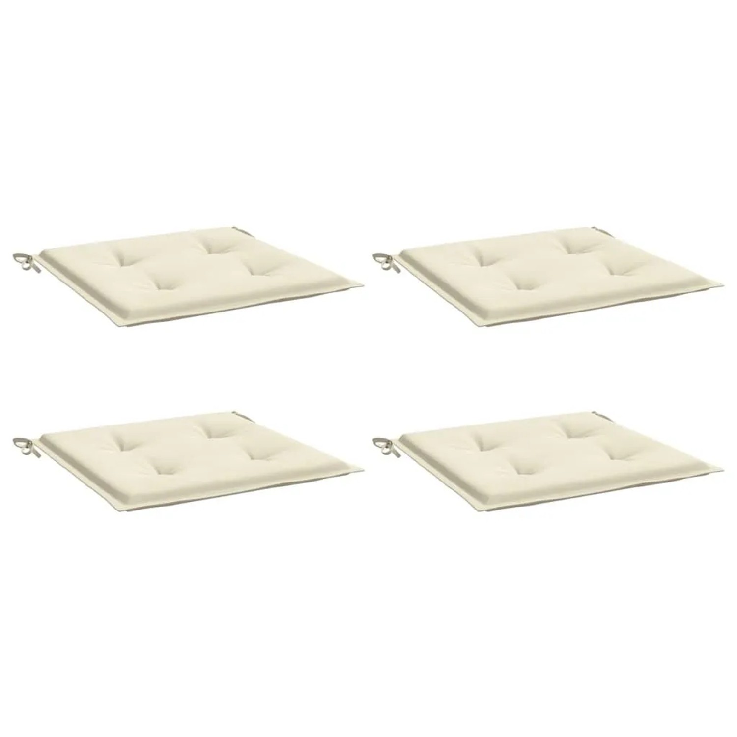 vidaXL Gartenstuhl-Kissen 4 Stk Creme 50x50x4 cm Oxford-Gewebe 314042