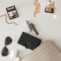 Songmics Schmuckkästchen Bridie, schwarz-beige, mit Make-up, Uhr, Sonnenbrille und Tasche.