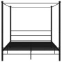 Schwarzes vidaXL Himmelbett aus Metall, 200x200 cm, für Schlafzimmer.