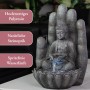 Intergarden Wasserspiel Zimmerbrunnen Mittelgroß Buddha 55cm mit Beleuchtung Schwarz_5