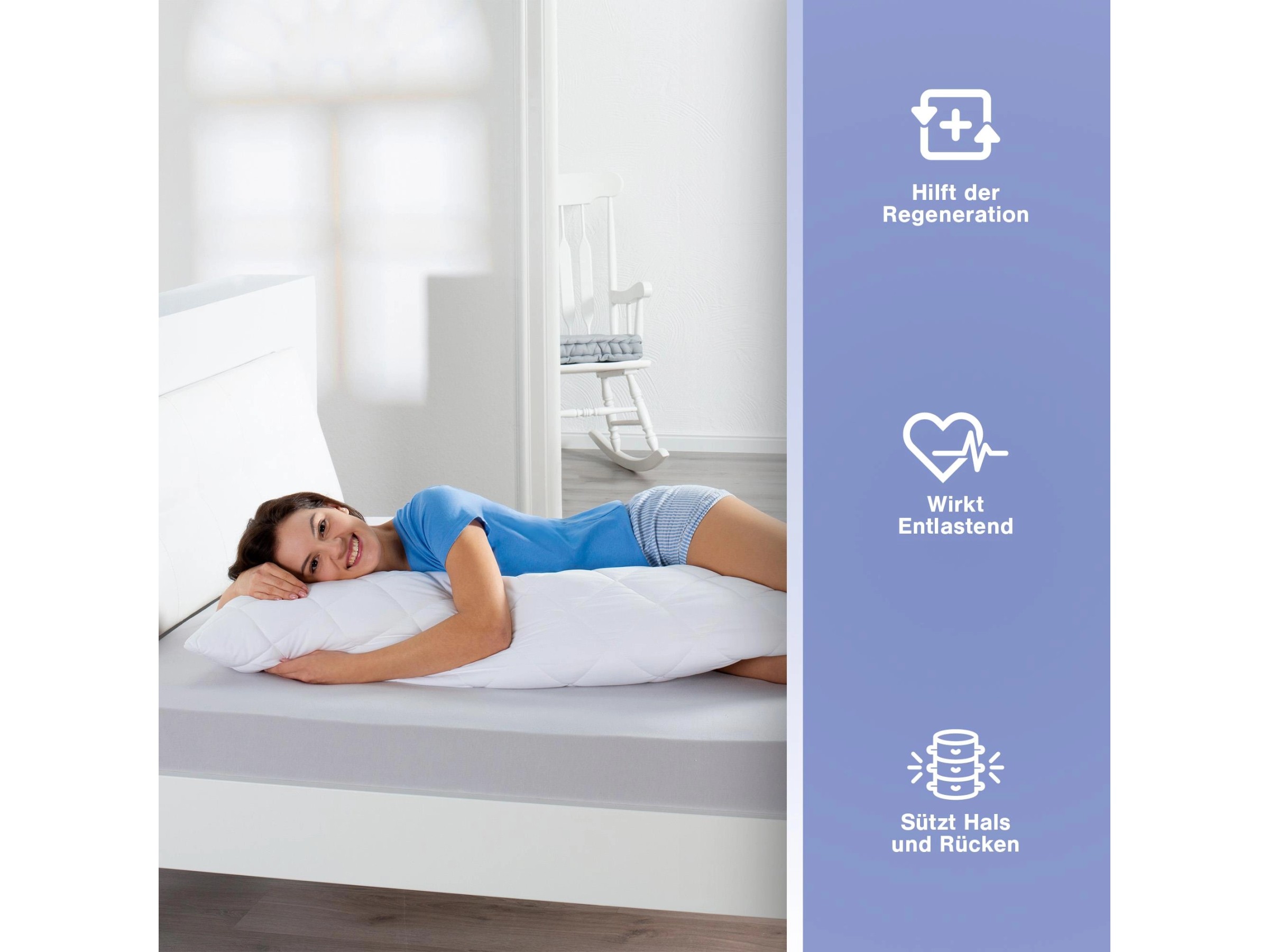 Bestlivings Seitenschläfer Kissen 40x120cm - Körperkissen Für Besseren Schlafkomfort