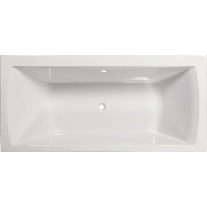 Weiße Sanoacryl Rechteck-Badewanne Orient, 190x90 cm, Draufsicht.