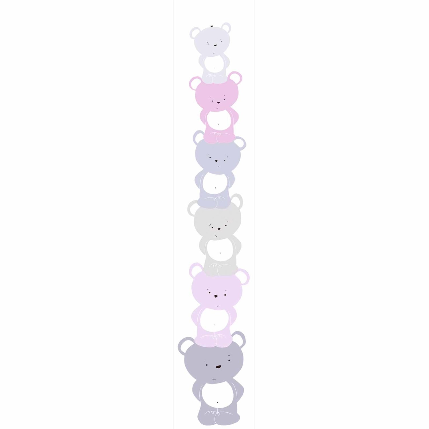 Thumbnail - Bricoflor Mädchentapete für Babyzimmer Teddy Tapete in Grau und Rosa Ideal für Baby Mädchenzimmer Verspielte Vliestapete...