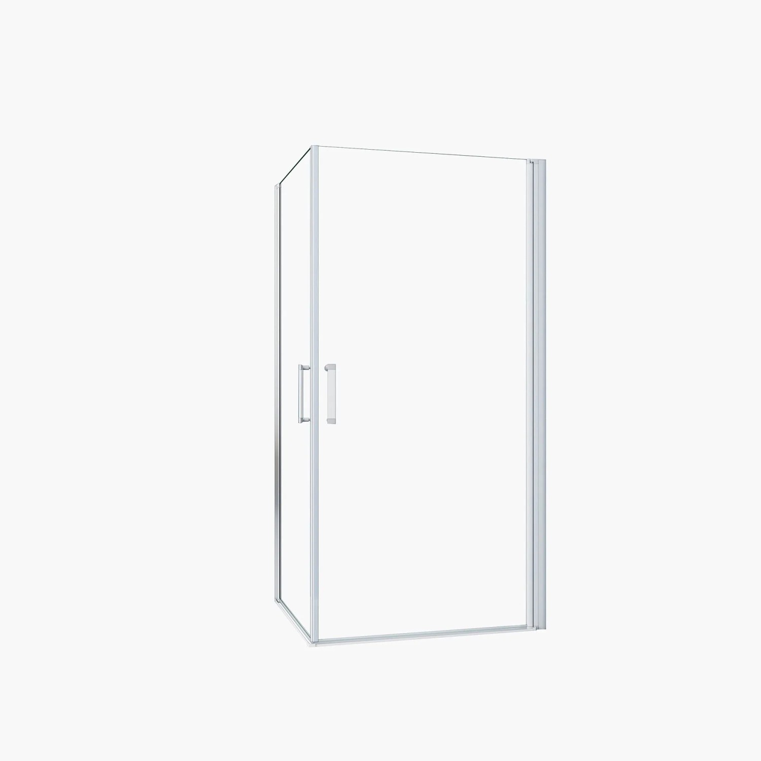 Duschparadies Duschkabinen Drehtür 80 x 76 x 185cm Eckeinstieg Dusche Duschwand 5mm ESG Klarglas Mattgrau