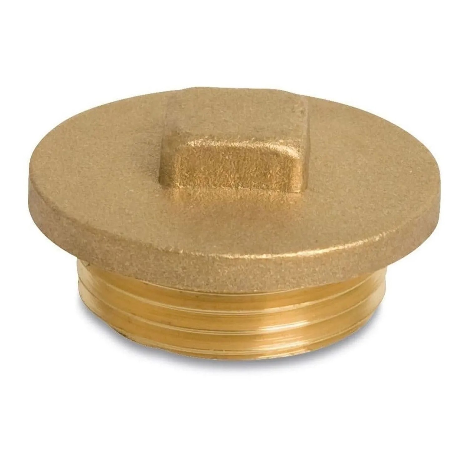 Klasebo Gewindefitting Messing Stopfen 1 1/4 Zoll AG Gold