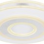 Weiße LED-Deckenleuchte Maru von Globo, dimmbar mit Fernbedienung. Moderne Deckenlampe aus Metall, 48 W.