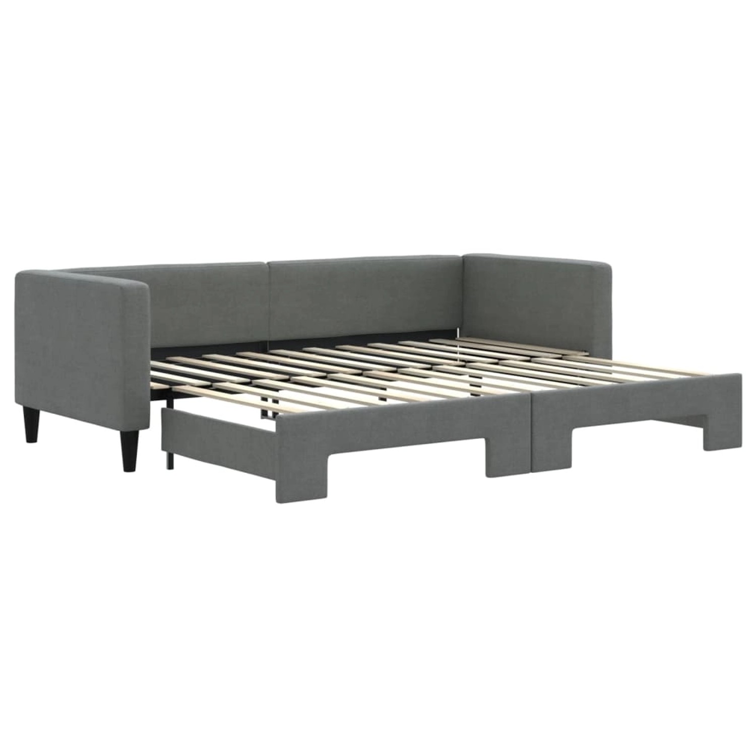 vidaXL Tagesbett Ausziehbar Dunkelgrau 80x200 cm Stoff1884482