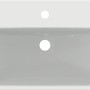 Ideal Standard i.life S Handwaschbecken, 55 cm, Weiß, Aufsicht mit Hahnloch und Überlauf.