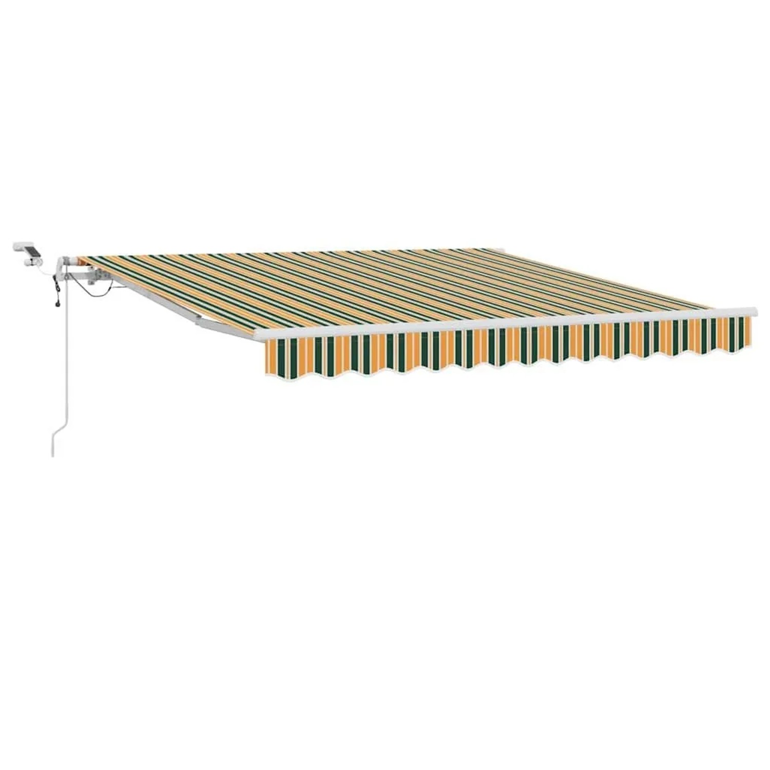 vidaXL Einziehbare Markise Grün und Gelb 300 x 250 cm 3330162