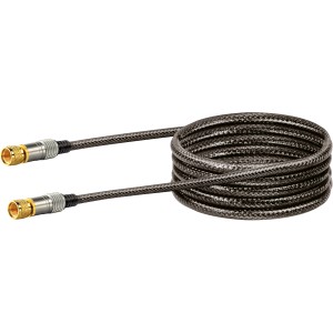 Schwaiger SAT-Anschlusskabel, 1,5 m, schwarz, mit vergoldeten Kontakten für Audio- und Videoübertragung.