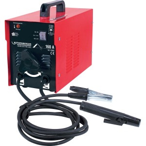 Rothenberger Lichtbogenschweißgerät: Tragbares Schweißgerät mit Zubehör wie Elektrodenhalter und Masseklemme.