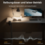 HOMAVO höhenverstellbarer Schreibtisch 120x60cm mit USB-Ladestation im Büro.