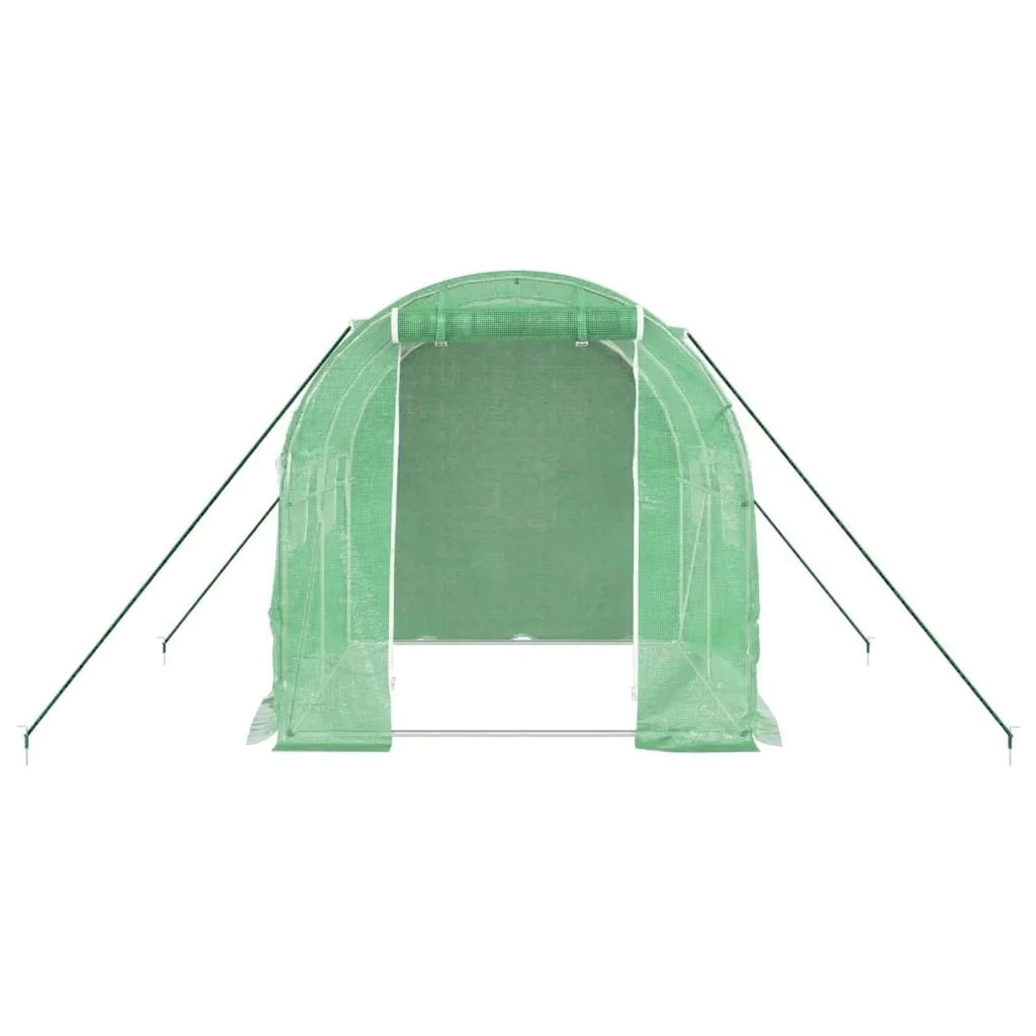 vidaXL Gewächshaus mit Stahlrahmen Grün 4 m² 2x2x2 m 364073_4