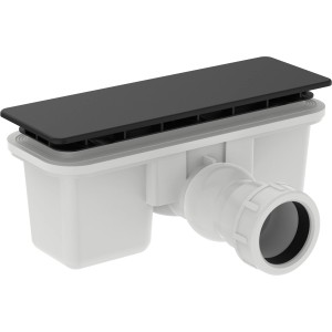 Ideal Standard Ablaufgarnitur Ultra Flat New, schwarz, für Dusch-Rinnenabläufe.