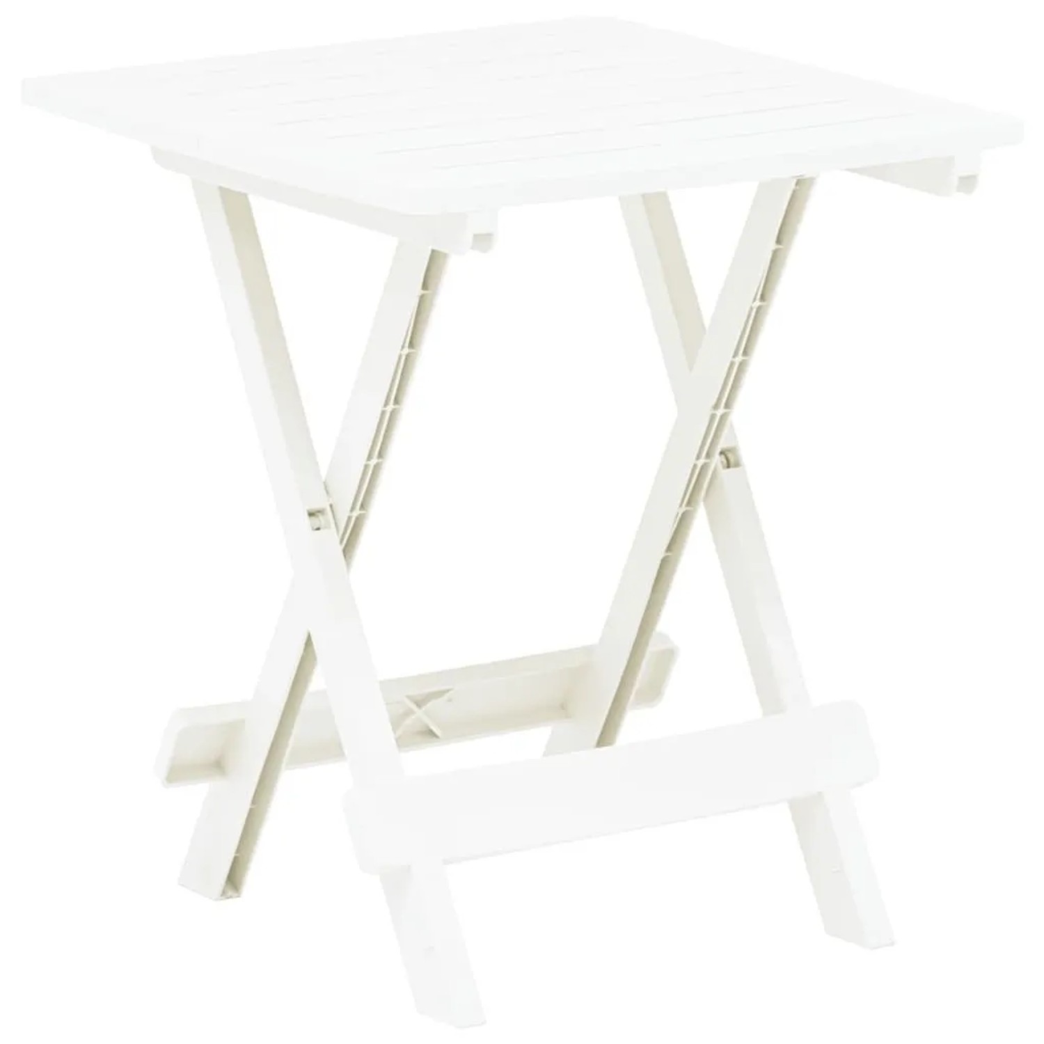Furnicato Gartentisch Klappbar Weiß 45x43x50 Cm Kunststoff